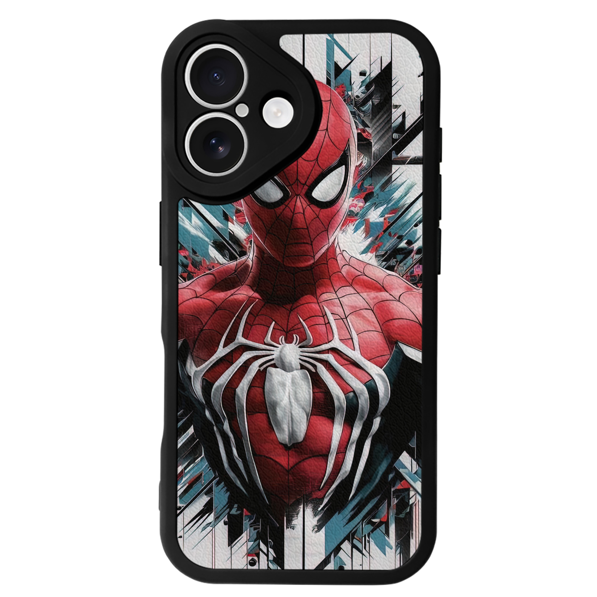 （画像用） Spider Man スパイダーマン 【iPhone 16シリーズ対応】シリコンスマホケース（レザー調） 材質：シリコン